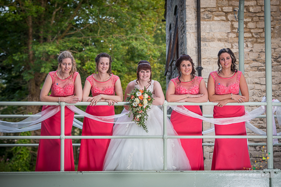 Gloucestershire-Wedding-Photographer-Coral Bridesmaid Dresses