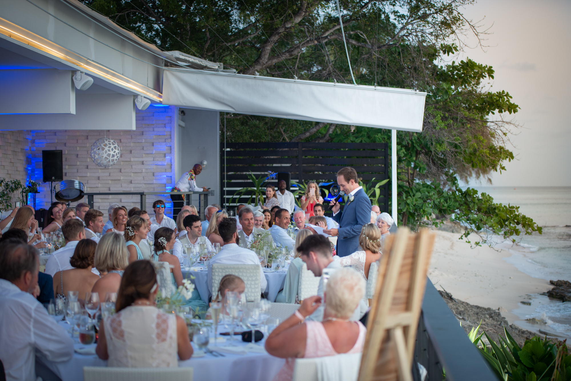 Barbados Wedding speeches at Cin Cin by the Sea